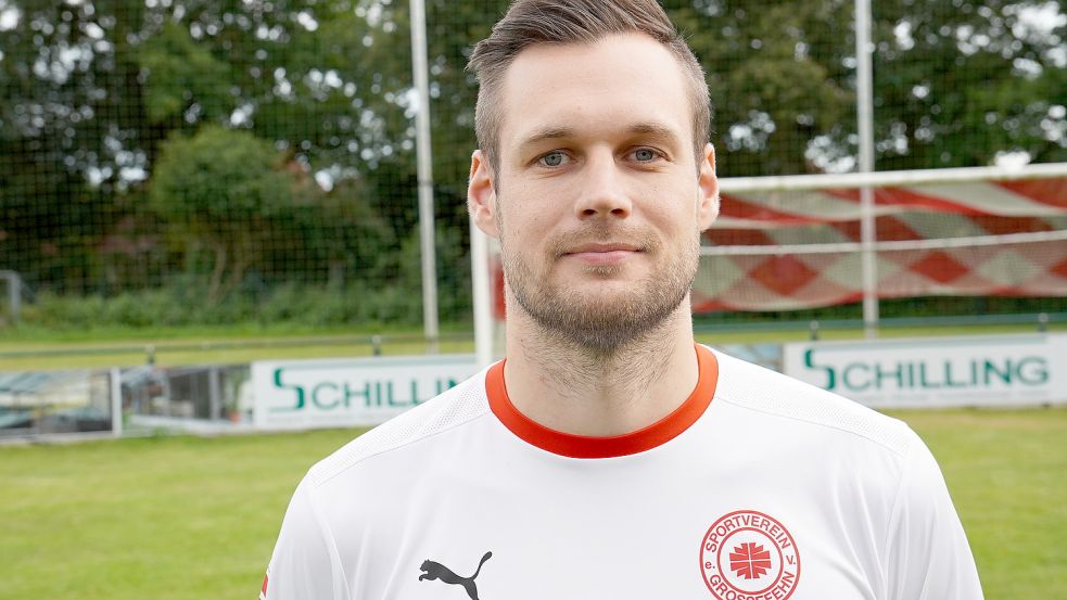 Erzielte sein 16. Saisontor: Großefehns Hauke Specht. Foto: Steenhoff