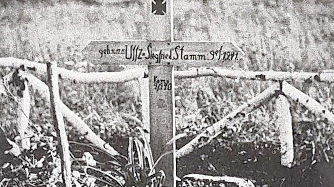 Dieses Kreuz erinnert an den Holterfehner Siegfried Stamm, der 1941 in Russland starb. Foto: privat
