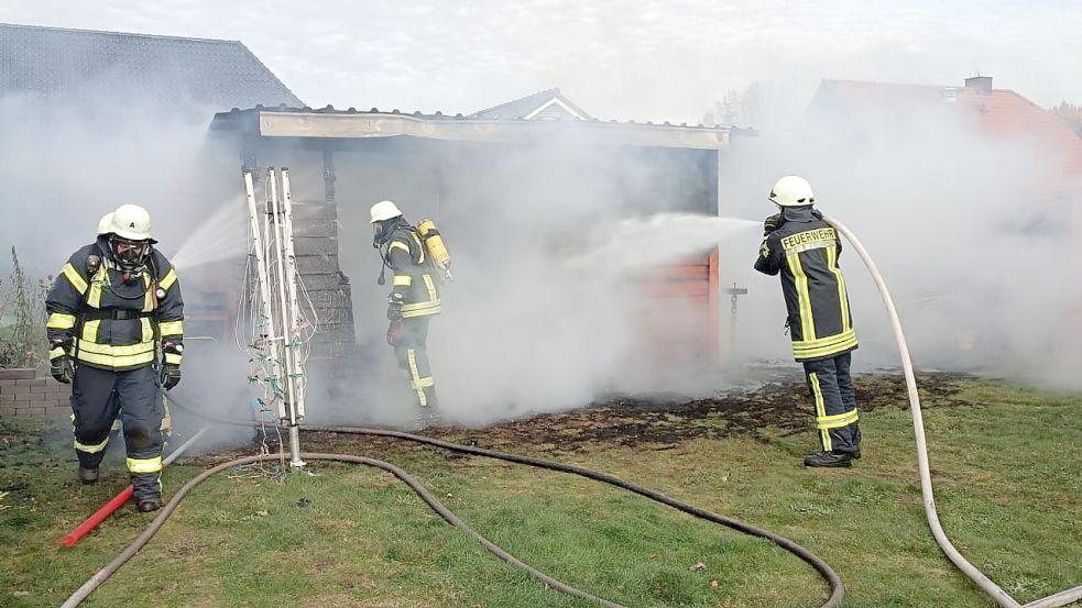 Durch das schnelle Eingreifen konnten die Flammen rasch gelöscht werden. Foto: Feuerwehr