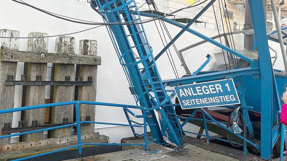 Das Gestell wurde stark beschädigt. Foto: privat