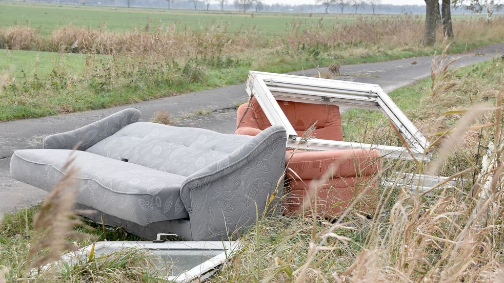 Dieses Bild bot sich am Wochenende in Breinermoor. Foto: Wehry