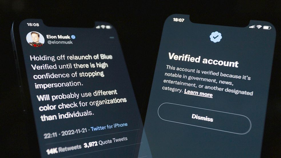 Twitter-Eigentümer Elon Musk hat neue Verifizierungssymbole angekündigt. Foto: imago images/ZUMA Wire