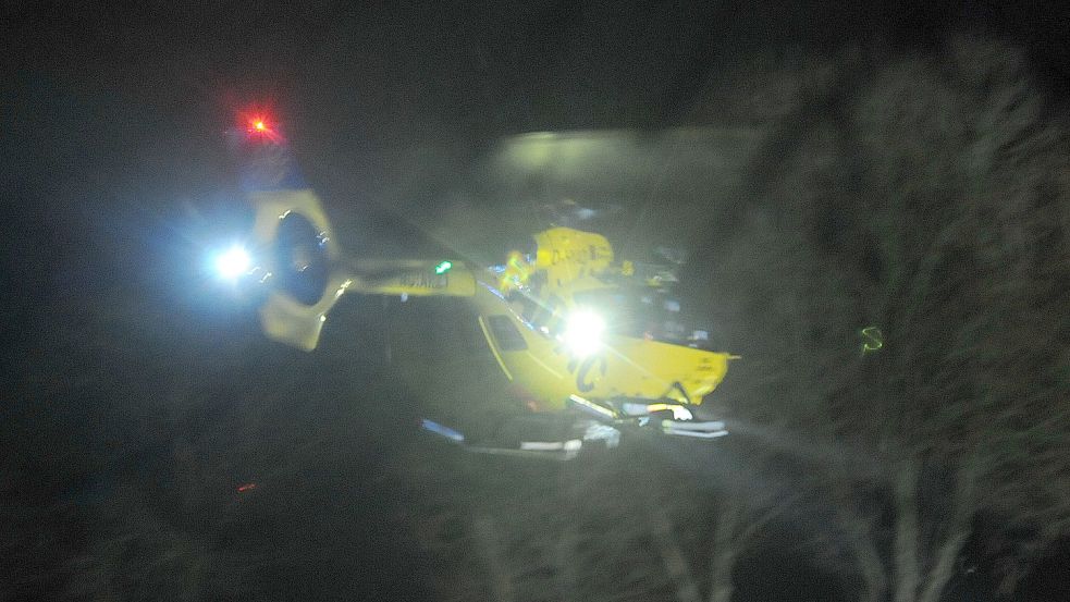 Auch ein Rettungshubschrauber war zum Einsatz gekommen. Foto: Wolters