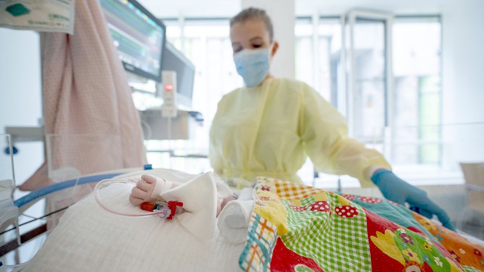 RS-Virus Patienten in der Kinderklinik Foto: Marijan Murat