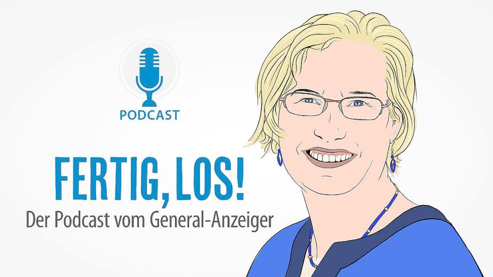 Eine neue Folge des GA-Podcasts "Fertig, los!" ist jetzt online. Sie ist über viele Online-Plattformen abrufbar. Logo: Fischer / ZGO