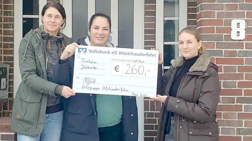 Das Tierheim Jübberde hat 260 Euro bekommen.