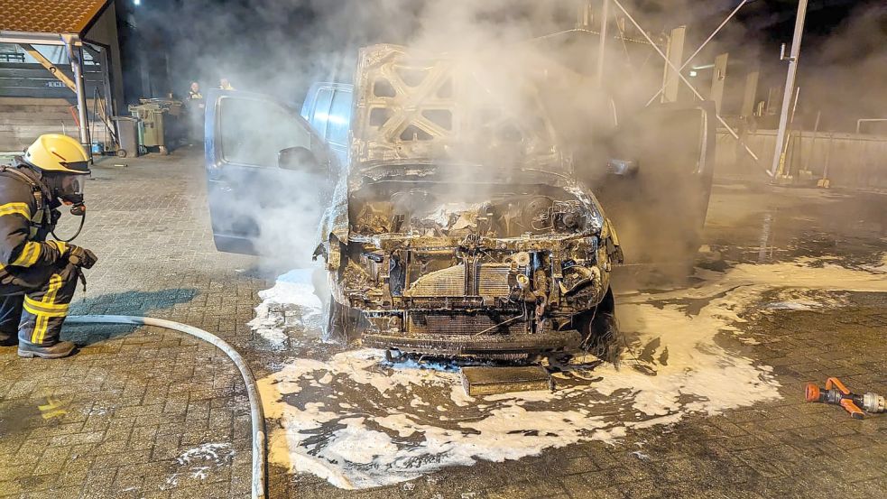 Die Helfer konnten die Flammen schnell löschen. Foto: Bruns/Feuerwehr