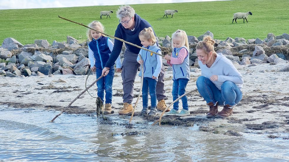 Familie Schimmer im Herbst dieses Jahres am Deich bei Lundbergsand in Nordfriesland. Foto: privat