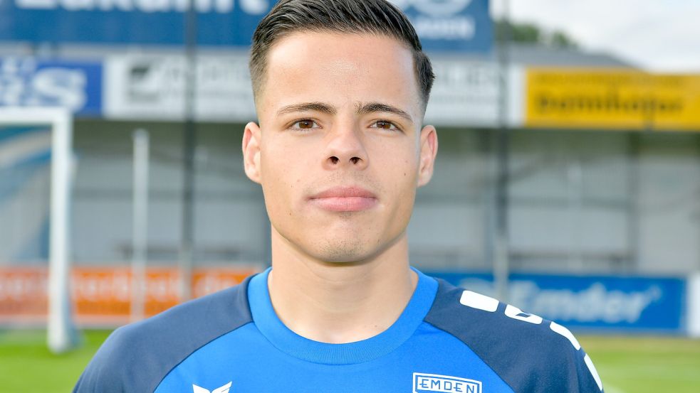 Rico Cordes markierte für Kickers Emden den Ausgleich. Foto: Wagenaar