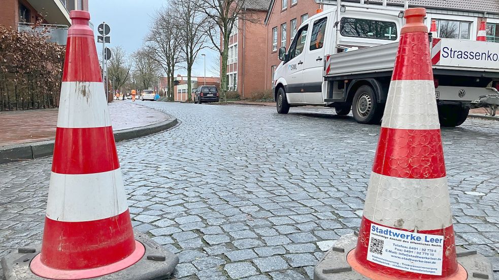 Die Hajo-Unken-Straße wurde gesperrt. Foto: Kierstein