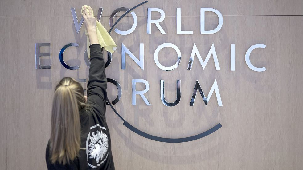 Ein bisschen Glanz muss sein: Weltwirtschaftsforum in Davos. Foto: Picture Alliance/KEYSTONE/DPA
