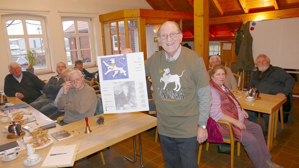 Jann de Buhr hat einen Vortrag über die Familie Ukena gehalten. Foto: Arbeitskreis „Familiengeschichtliche Heimatforschung“