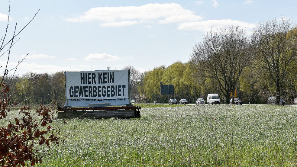 2019 hatte es Widerstand gegen die geplante Erweiterung des Gewerbegebietes gegeben. Foto: Stromann/Archiv