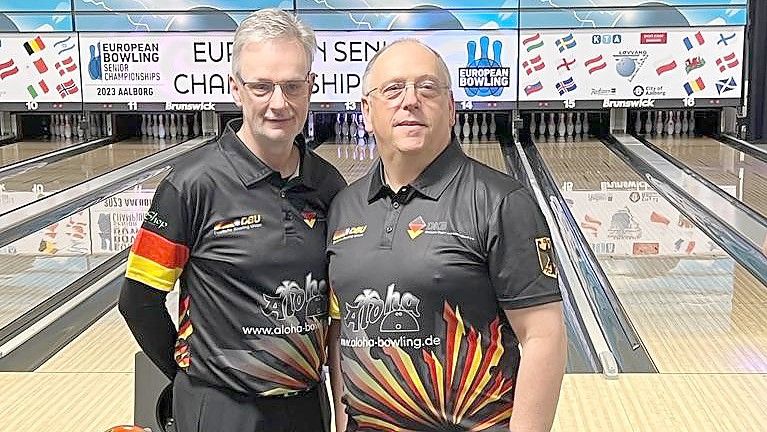Holten sich den Doppel-Titel in Dänemark: Frank Öing (links) und Uwe Tscharke. Foto: Privat