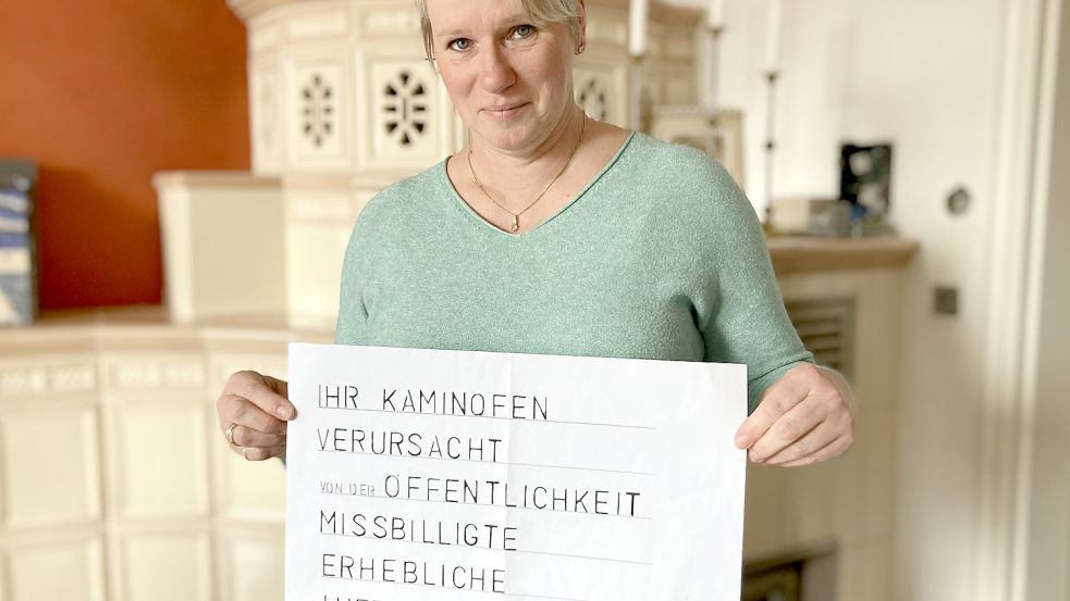 Heike Theden ärgert sich über die anonyme Bedrohung durch die selbsternannten Kamingegner. „Wir haben das Kommunizieren in der Gesellschaft verlernt“, sagt sie. Foto: Lutz Timm