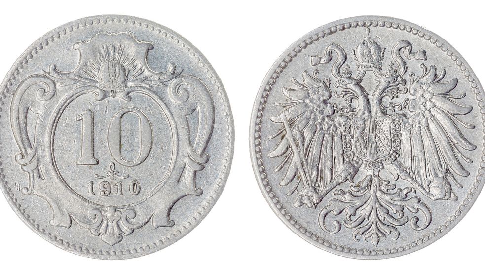 Ein Heller aus Österreich-Ungarn um 1910. Foto: http://www.imago-images.de/
