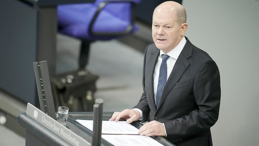 Im Dezember des vergangenen Jahres hatte Bundeskanzler Olaf Scholz im Bundestag ein 200 Milliarden Euro starkes Hilfspaket gegen hohe Energiepreise angekündigt. Foto: dpa/Kay Nietfeld