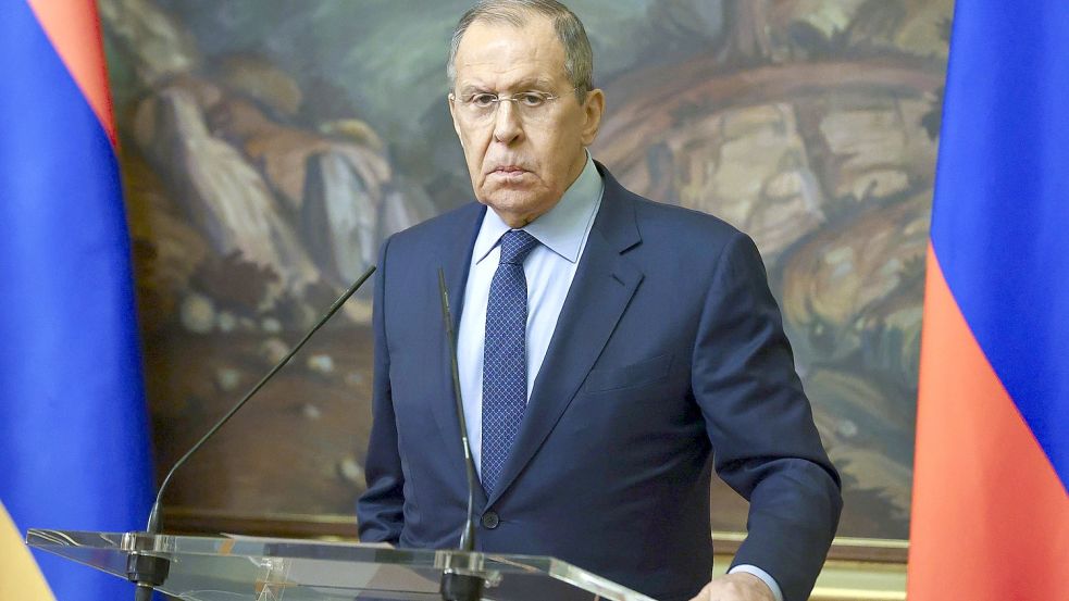 Der russische Außenminister Sergej Lawrow will im April einer Sitzung des UN-Sicherheitsrat zum Thema „effektiver Multilateralismus“ leiten. Foto: Pressedienst des russischen Außenministeriums/AP/dpa