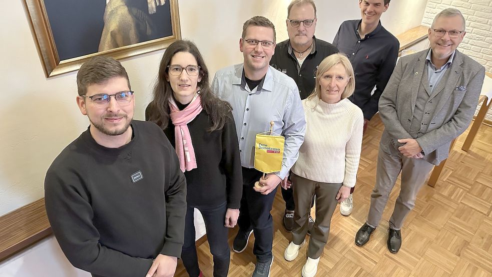 Der Vorstand des FDP-Kreisverbandes Leer (von links): Steffen Oesterlen, Dr. Cordula Kentler, Jens Völker, Günter Podlich, Cornelia Debus, Moritz Cvoro und Carl Friedrich Brüggemann. Foto: FDP