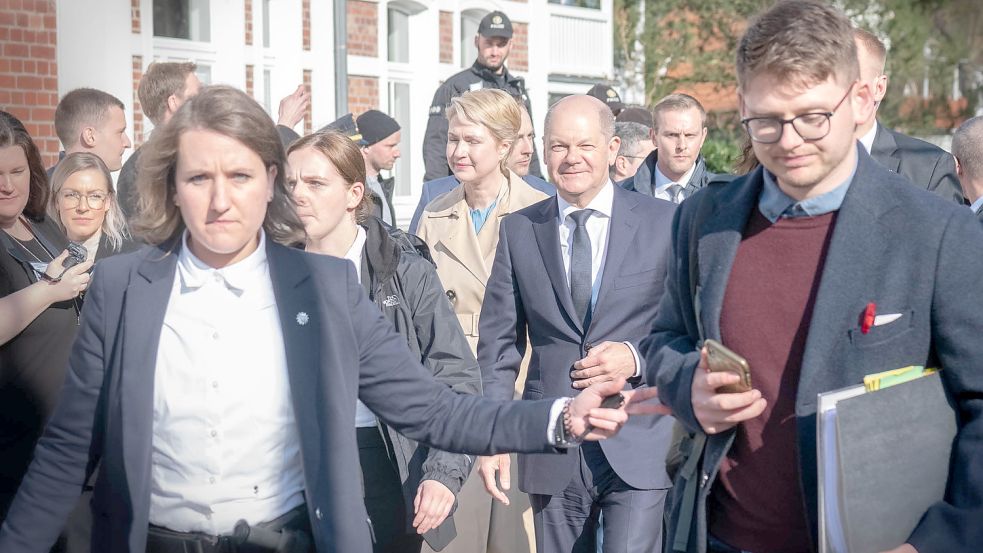 Bundeskanzler Olaf Scholz in Binz auf Rügen: „Das lassen sich die Rüganer nicht gefallen“. Foto: Volker_Bohlmann