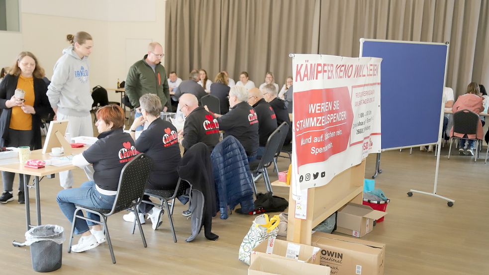 Im Canisiushaus Sedelsberg fand die große Typisierungsaktion für Keno statt. Foto: Passmann