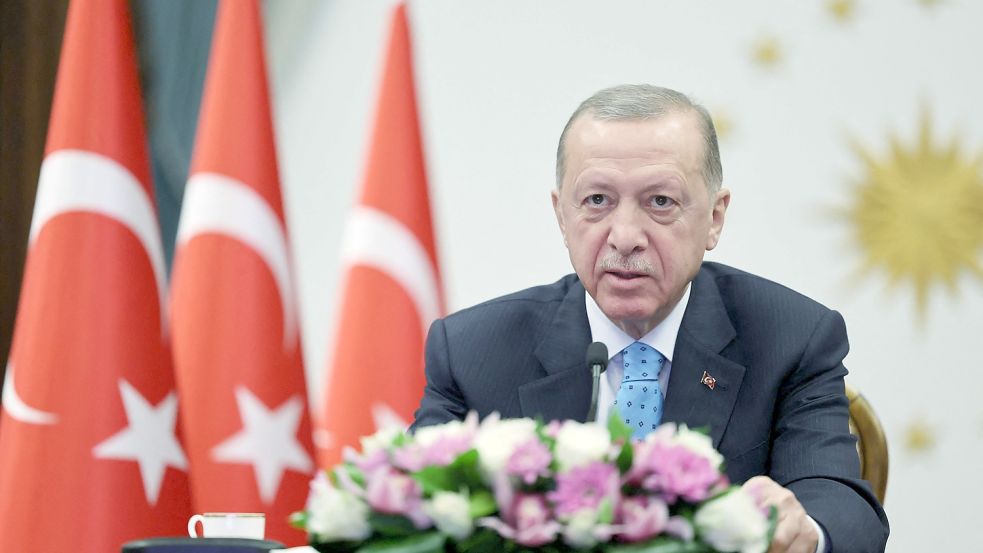 Der türkische Präsident Erdogan fällt krankheitsbedingt weiter aus. Foto: AFP/Turkish Presidency Press Office