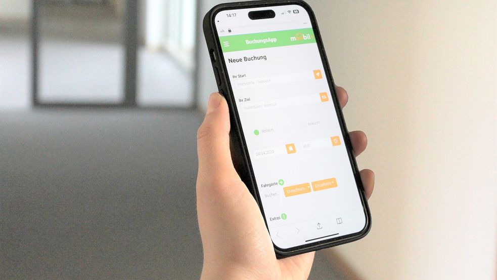 Die neue Buchungs-App von moobil+ vereinfacht das Buchen einer Fahrt.  Foto: Landkreis Vechta/Dorgelo