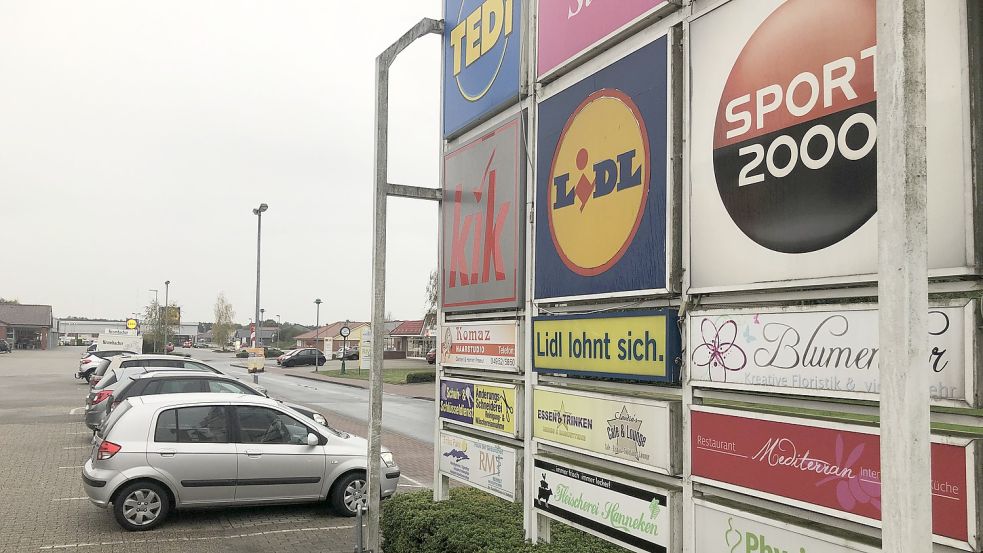 Dieses Schild zeigt: Im Ida-Center sind viele Geschäfte angesiedelt. Archivfoto: Zein