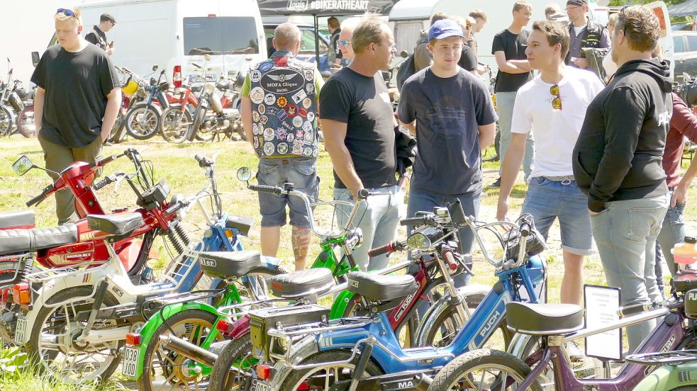 Gucken und fachsimpeln gehörte beim Treffen in Klostermoor dazu. Foto: Wieking