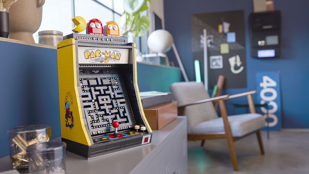 Das neue Lego-Set ist den Pac-Man-Automaten aus den 1980er-Jahren nachempfunden. Foto: Lego