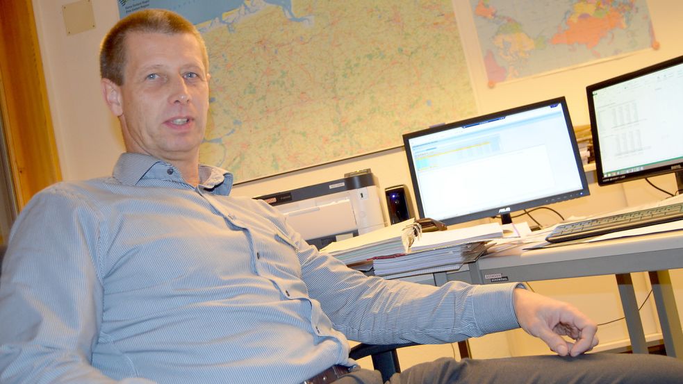 Vertreten wird der Verwaltungschef von seinem Allgemeinen Vertreter, Erstem Gemeinderat und Kämmerer Jens Gralheer. Der teilt sich die Aufgabe mit den beiden anderen Fachbereichsleiter, Christof Naber und Timo Hinrichs. Foto: Fertig