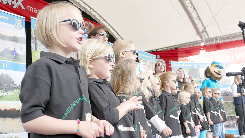 Die Kindergarten-Rocker aus Collinghorst traten bei der Eröffnung 2019 auf.