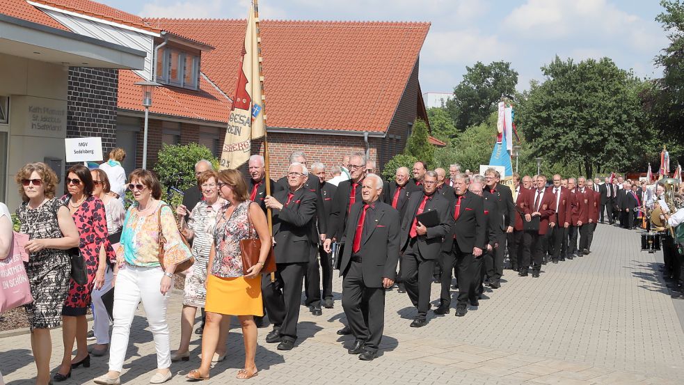 Der Männergesangverein Sedelsberg trat beim Chorfest auf. Foto: Passmann