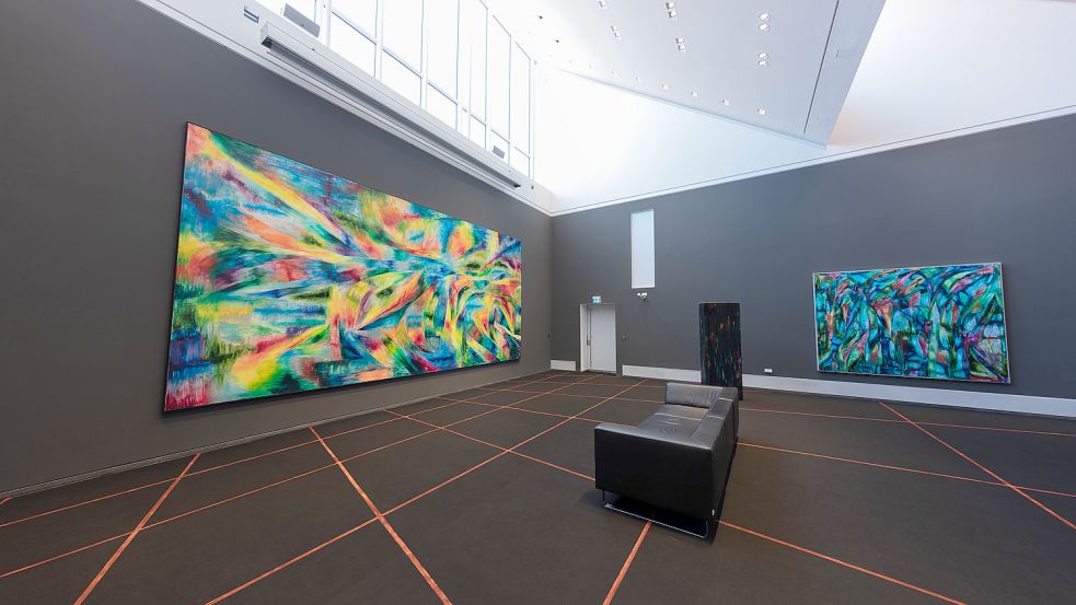 Das vom Künstler Jan Pleitner gestaltete Atrium in der Emder Kunsthalle. Foto: Kunsthalle