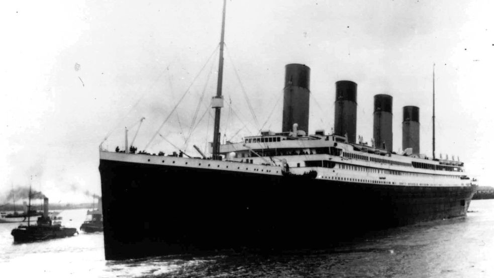 Die Titanic beim Auslaufen in Southampton am 10. April 1912. Foto: DPA/AP Photo/File