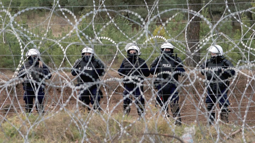 2021 riegelte Polen seine Außengrenze zu Belarus ab, um Flüchtlinge von Europa fernzuhalten. Foto: Imago Images/ITAR-TASS