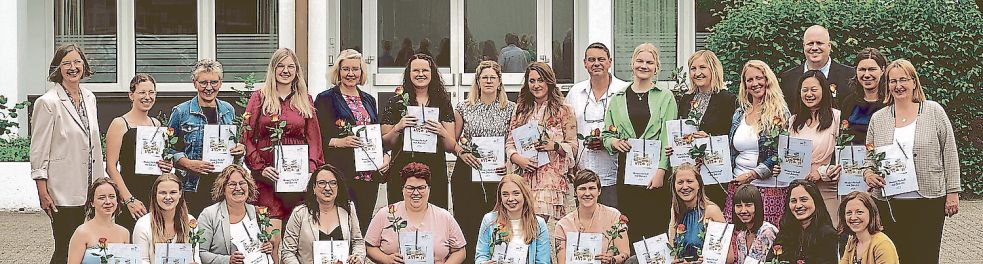 Klasse B7Q2-3.22 mit Lehrerin Elke Sühwold.