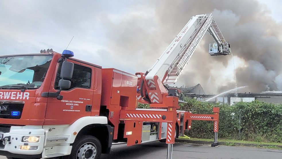 Die Feuerwehr rückte zu einem Einsatz in Weener aus. Foto: Wolters