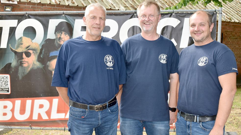 Das Orga-Team des Sommerfestivalspektakels in Burlage (von links): Gerd Tebben, Wolfgang Harms und Johann Garrels. Foto: Archiv