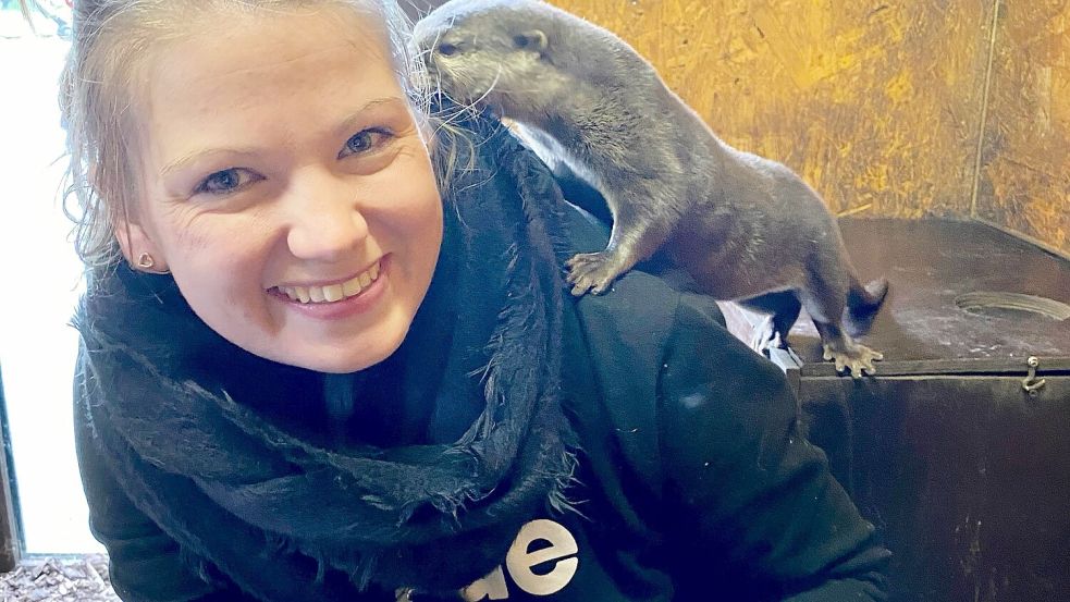 Diesen Europäischen Fischotter hat Dr. Claudia Wiese 2019 von Hand aufgezogen und später im Tierpark besucht. Foto: privat