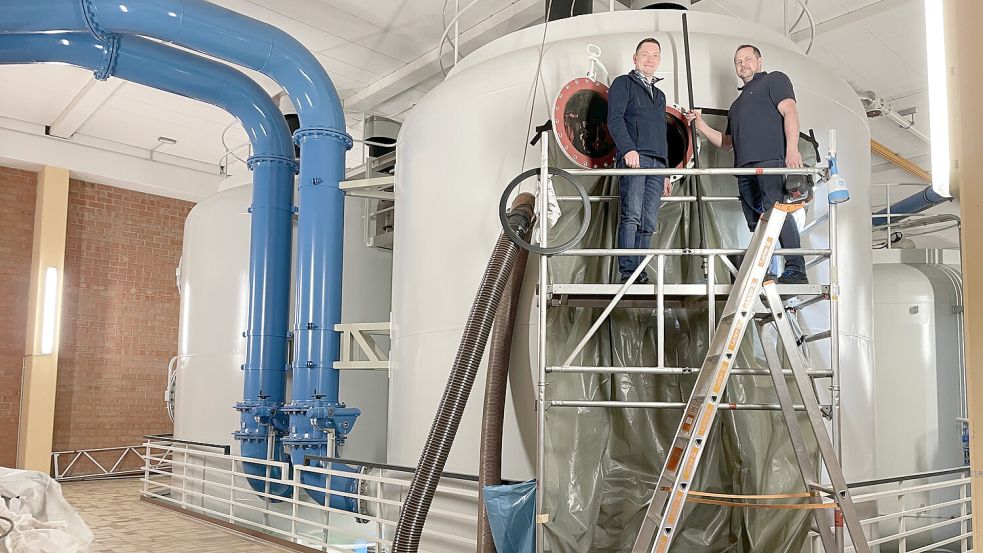 Dieser Riesler im OOWV-Wasserwerk Thülsfelde wurde komplett gereinigt. Foto: Matthias Wittschieben/OOWV