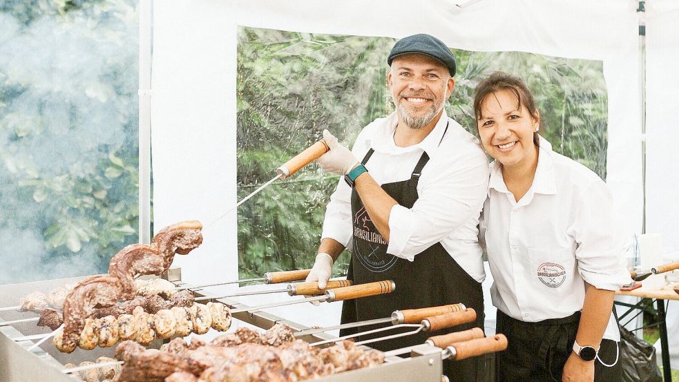 Kommt nach seinem Umzug nicht mehr oft in den Landkreis Leer: Der brasilianische Grillservice von Rafael Nunes. Foto: privat