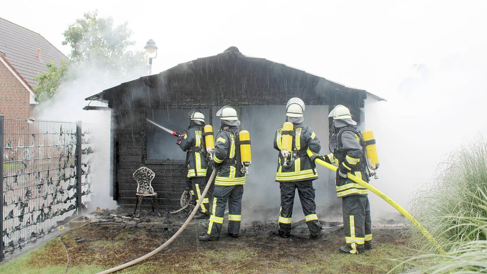 Die Feuerwehr hatte den Brand schnell unter Kontrolle. Foto: Joachim Rand/Feuerwehr