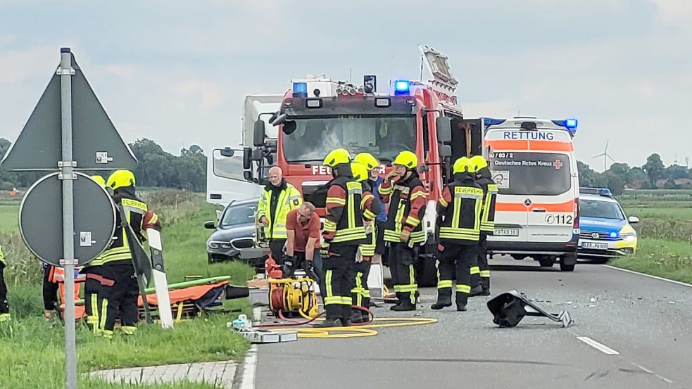 Polizei und Feuerwehr rückten am Dienstag nach Terborg aus. Foto: Wolters