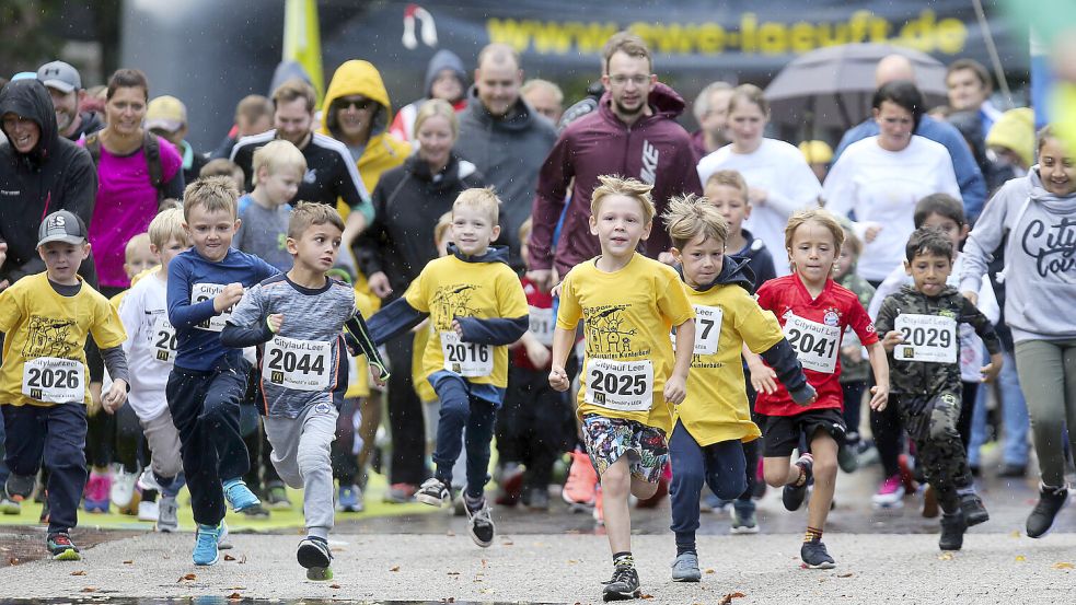 Auf viele Nachwuchsläufer hoffen die Veranstalter auch beim diesjährigen Leeraner Citylauf. Archivfoto: Doden/Emden