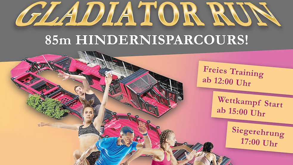 Ein 85 Meter langer Hindernisparcours, der Gladiator Run 2.0, wird am Sonntag beim Krammarkt in Ramsloh aufgebaut. Ab 15 Uhr gibt es einen Wettkampf. Foto: Gemeinde Saterland