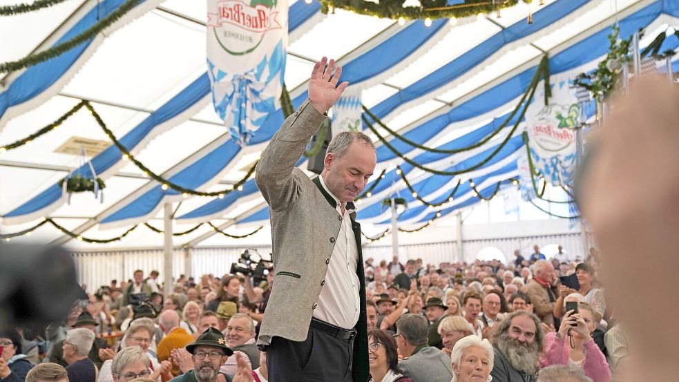 Hubert Aiwanger: Im Festzelt weiter unangefochten. Foto: dpa