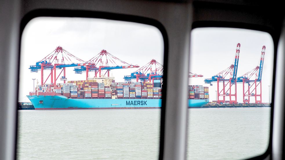 Jade Weser Port Wilhelmshaven: Der Containerumschlag war zuletzt deutlich rückläufig. Foto: picture alliance/dpa/Hauke-Christian Dittrich