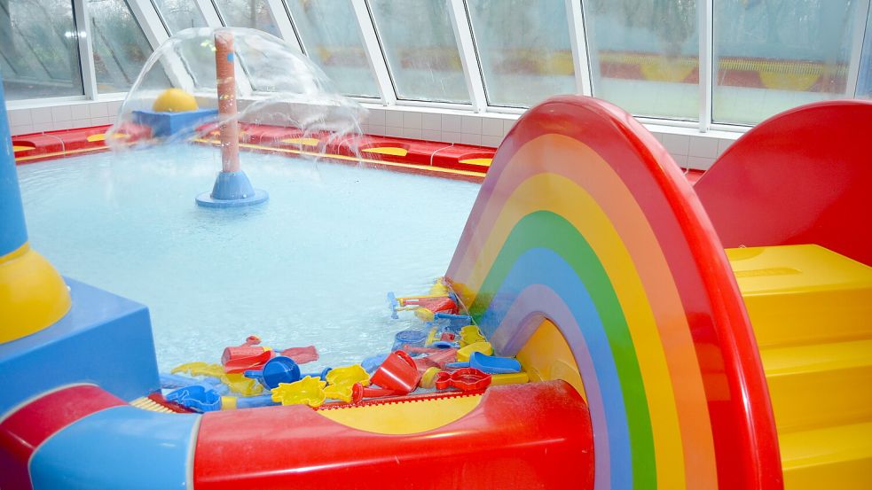 Vor zwei Jahren, im August 2021, wurde das neue Babybecken freigegeben. Wegen eines unterirdischen Wasserschadens war der Kleinkinderbereich seit Januar 2020 gesperrt gewesen. Foto: Kruse