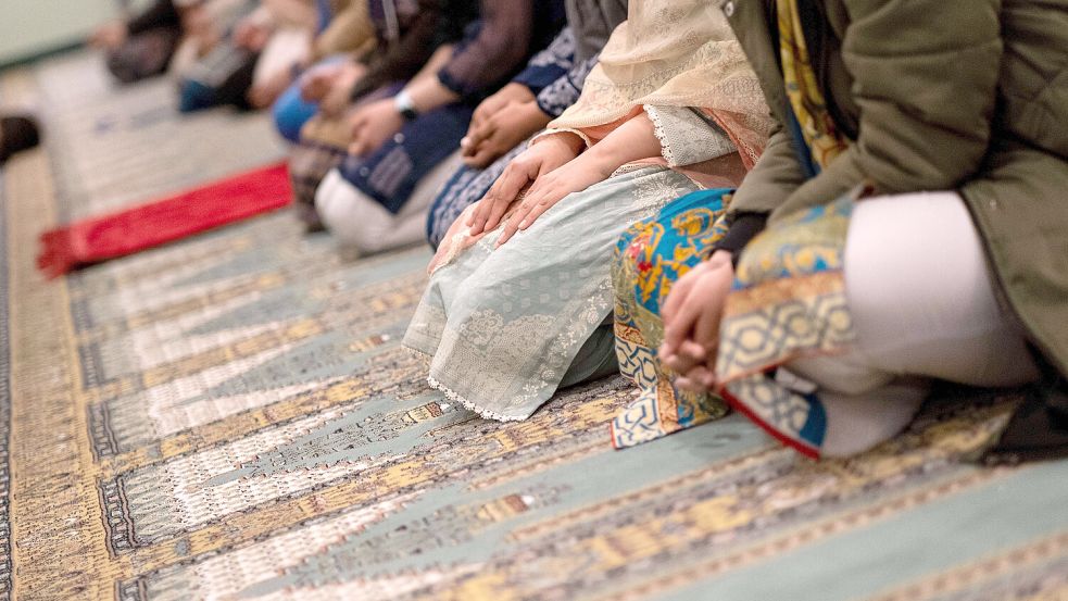 Gläubiger Muslime beim Gebet in einer Berliner Moschee. Foto: K M Krause / Imago Images